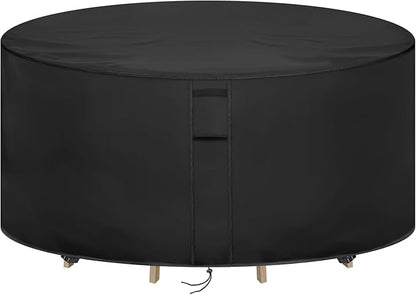 Round Patio Furniture Covers, Waterproof Round High Outdoor Table and Chair Set Cover, Tall Outdoor Furniture Covers for Winter, Rainproof Fadeproof- 72"Dia×36"H