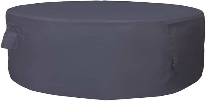 Round Patio Furniture Cover, Heavy Duty and Waterproof for Outdoor Furniture covers, Round outdoor table cover, Patio table cover 96"DIA x 27.5"H Black
