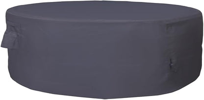 Round Patio Furniture Cover, Heavy Duty and Waterproof for Outdoor Furniture covers, Round outdoor table cover, Patio table cover 96"DIA x 27.5"H Black