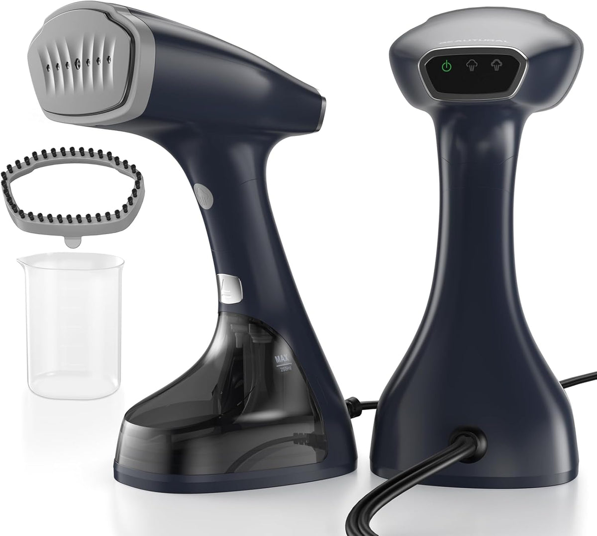 BEAUTURAL Handheld Garment Steamer for Clothes, Handheld steamer with Foldable Design, Easy to Remove Wrinkles, 1500W, 25-Second Fast Heat up, 2 Steam Level Setting with Continuous Steaming