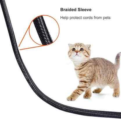 ZhiYo 6.6ft - 1/2 inch Cable Sleeve, Cord Wrap Wire Protector Tubing for Pets, PC Cable Wrap, Computer Cable Management Sleeve - Black