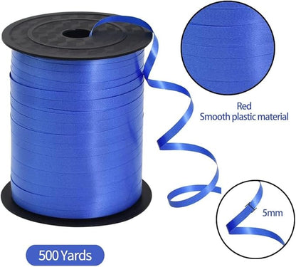 TONIFUL 500 Yards Curling Ribbon-Balloon Ribbon-Balloon String for Art&Craft Decor,Gift Wrapping,Ribbons and Bows for Christmas New Year Birthday Gifts (Blue)
