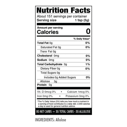 Wholesome Yum Powdered Allulose Sweetener - Natural Powdered Sugar Substitute - Keto, Non GMO, Zero Carb, 0 Calorie, Sugar Free, No Aftertaste Tummy Friendly - Confectioners Sugar Replacement (1 lb)