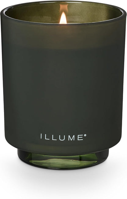 ILLUME Refillable Boxed Glass Candle, Balsam & Cedar