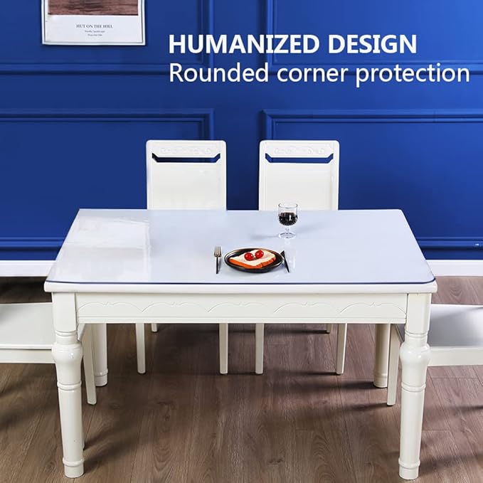 Splendeful 44x108 inch Clear PVC Conference Table Cover Protector Eco Plastic Crystal Kitchen Countertop Topper Protective Table Pad for Large Dining Room Party Table Meeting Table Pub Bar Desk