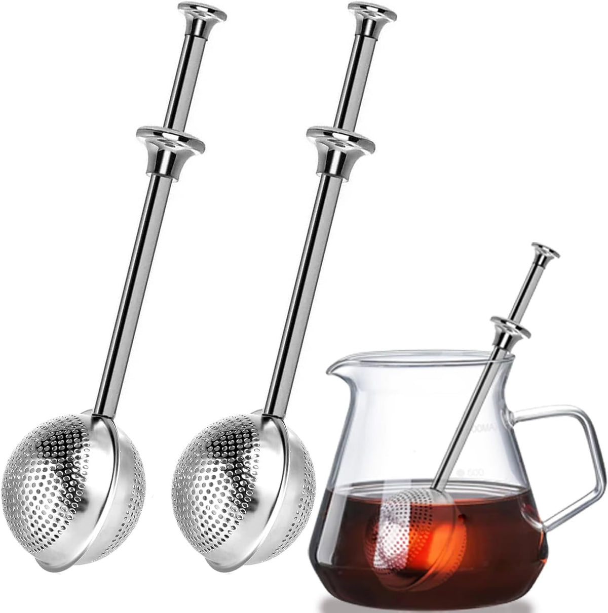 2pack Tea Ball, tea infuser for loose leaf tea, tea strainers for loose tea, stainless steel tea strainer, loose leaf tea steeper, easy clean