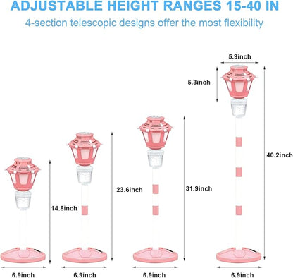 Bubble Machine Maker with Light and Music, Automatic Bubble Blower Summer Bubbles Toys, Rechargeable Automatic Bubble Machine Adjustable Height Outdoor Toy