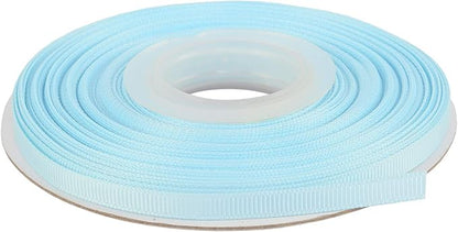 Ribbonitlux 1/4" Wide Solid Grosgrain Ribbon 25 Yards (305-Light Blue）, Set for Gift Wrapping, Party Decor, Sewing Applications, Wedding and Craft