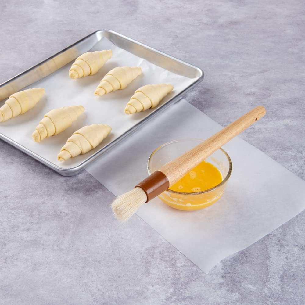 Restaurantware-Pastry Tek 1 Boar Bristles Pastry Brush, 11.8 Inches Buttering Tool â€“ Hardwood Handle, Built-In Hanging Hole