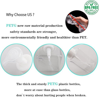 2 Pack Foaming Soap Dispenser 15oz Refillable Foam Liquid Hand Soap Empty Plastic Pump Bottle Container for Bathroom Vanities, Kitchen Sink, Hospital, Clinic, Clear 450ml