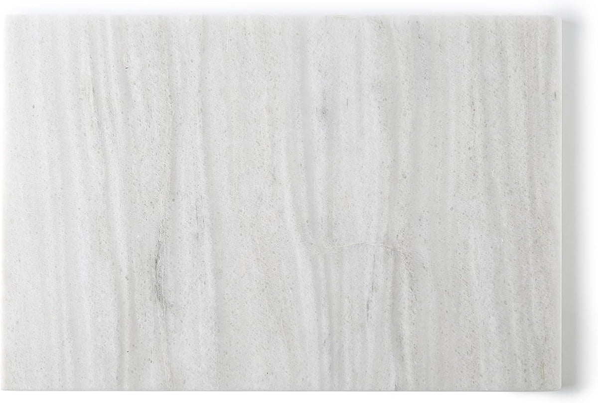 Koville Natural Marble Cutting Board for Kitchen Countertop, 12" x 8" Pastry Bread Macaron Display Board, Real Stone Slab Marble Cheese Boards