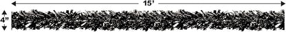 Beistle Shiny Black Metallic Plastic Festooning Garland For New Year’s Eve Christmas Birthday Graduation Party Supplies And Parade Floats