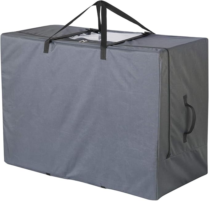 Cuddly Nest Folding Mattress Storage Bag - Heavy Duty Carry Case for Tri-Fold Guest Bed (Fits 6" Twin & Twin XL Mattress,Grey)
