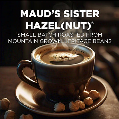 Maud's Sweet Hazelnut Flavored Coffee Pods, 100 ct, Medium Roast Flavored Coffee in Recyclable Single Serve Pods – 100% Arabica Beans