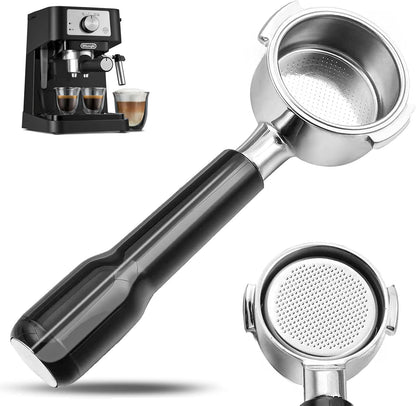 51mm Bottomless Portafilter Compatible for Delonghi ECP3420/ECP3120/EC155/BCO430/EC260, 2 Ears