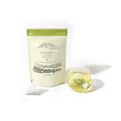 Japanese Green Tea Co. Aracha Gokuzyo Japanese Green Tea Bags (50 Pack) Biodegradable Soilon Pyramid Sachets