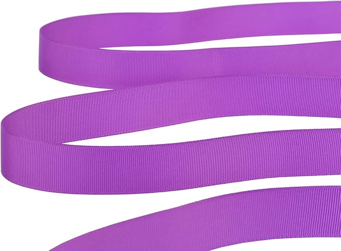Ribbonitlux 1" Wide Solid Grosgrain Ribbon 25 Yards (465-Purple）, Set for Gift Wrapping, Party Decor, Sewing Applications, Wedding and Craft