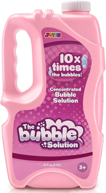 JOYIN 32 OZ Concentrated Bubble Solution for Bubble Machines (Up to 2.5 Gallons), Concentrated Solution Refills for Machine, Wands, Blower, Easter, Kids, Parties