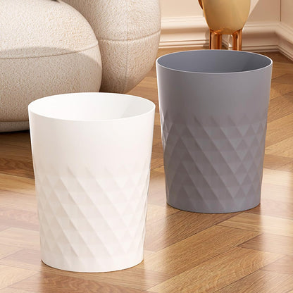 2 Pack Small Trash Can 1.8 Gallon Bathroom Garbage Can Waste Basket Recycling Bin for Dorms Bedrooms Offices Kitchens, White