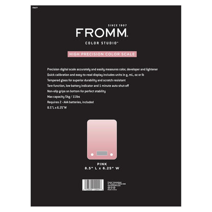 Fromm Color Studio Digital Scale for Measuring Hair Color, Developer, and Lightener, Multi-Purpose Kitchen Scale for Accurate Weighing, Cooking