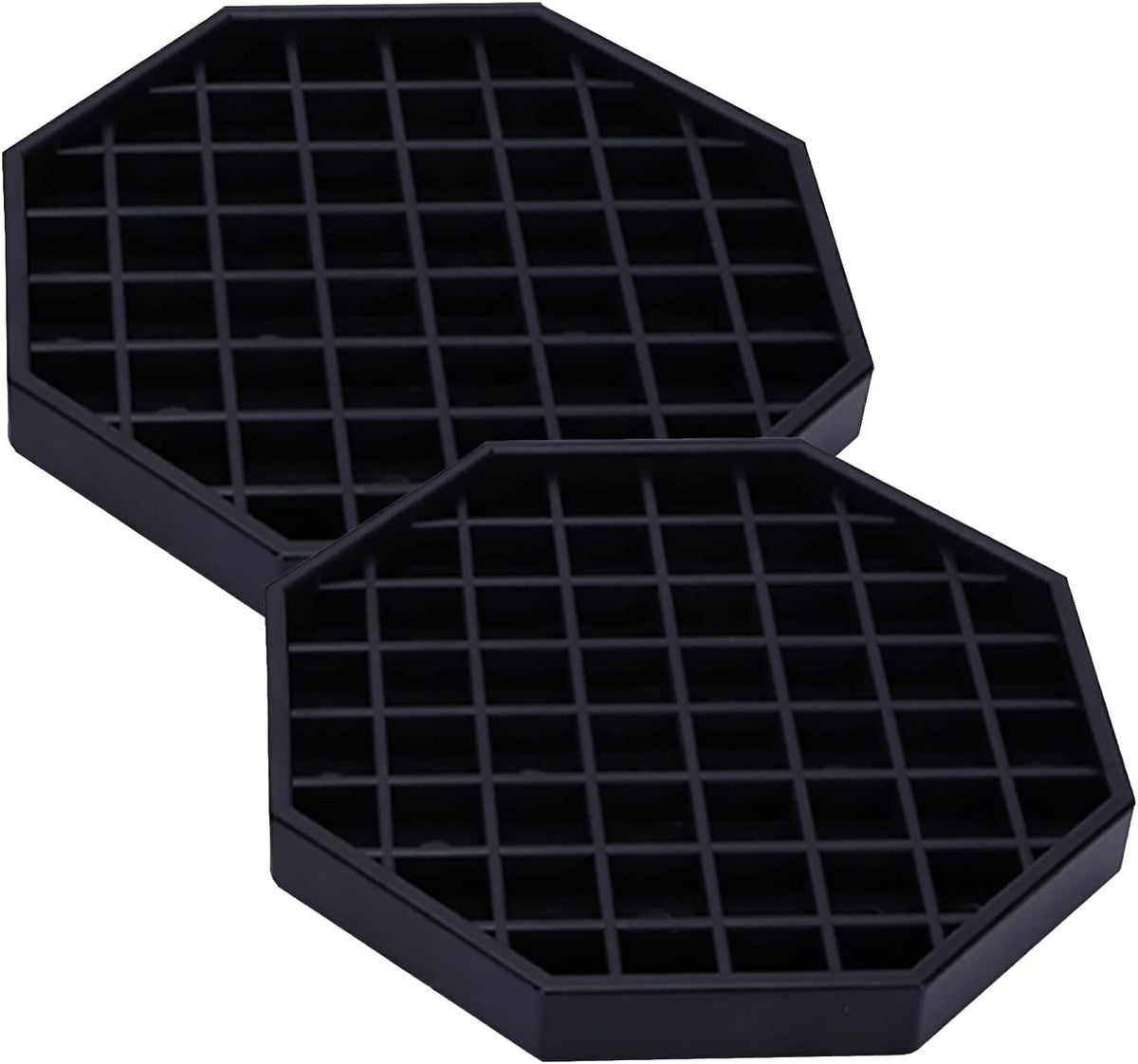 Drip Trays 6" Coffee Countertop Octagon Drip Tray Black Plastic Coffee Drip Tray With Honeycomb Grid, Pack of 2 (2 Pcs 6")
