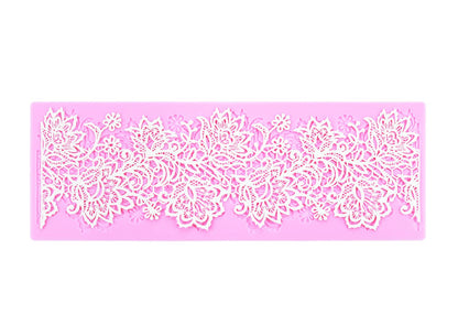 Flower Embossing Candy Silicone Mold Lace Pattern Sugar Craft Cake Decoration, Lace Mat Wedding Cake Decoration Tool