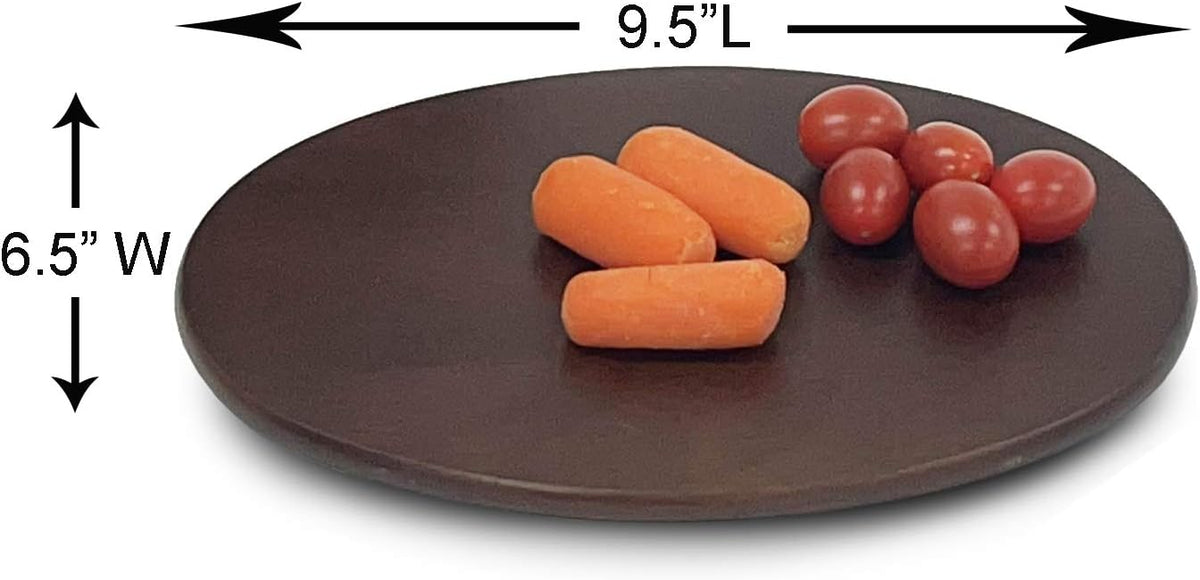 Woodard & Charles 6 Piece Wood Boards with Stand, Perfect for Serving, Sushi, Cheese, Hors D'Oeuvre, Charcuterie, Sandwiches, 7 Piece Set