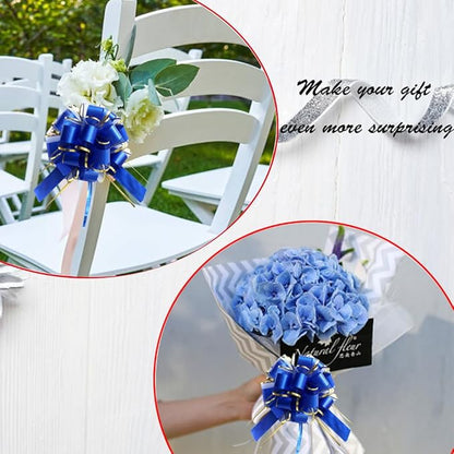 6 PCS Pull Bow 6 inch Pull Bow for Present Party Birthday Holiday Presents Flower Decorations