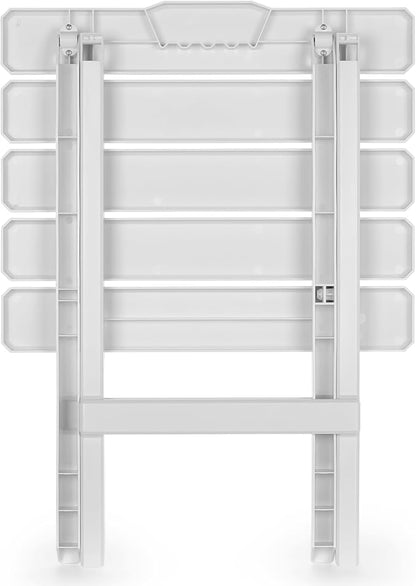Camco 51695 White Large Adirondack Portable Outdoor Folding Side Table, Perfect for The Beach, Camping, Picnics, Cookouts and More, Weatherproof and Rust Resistant