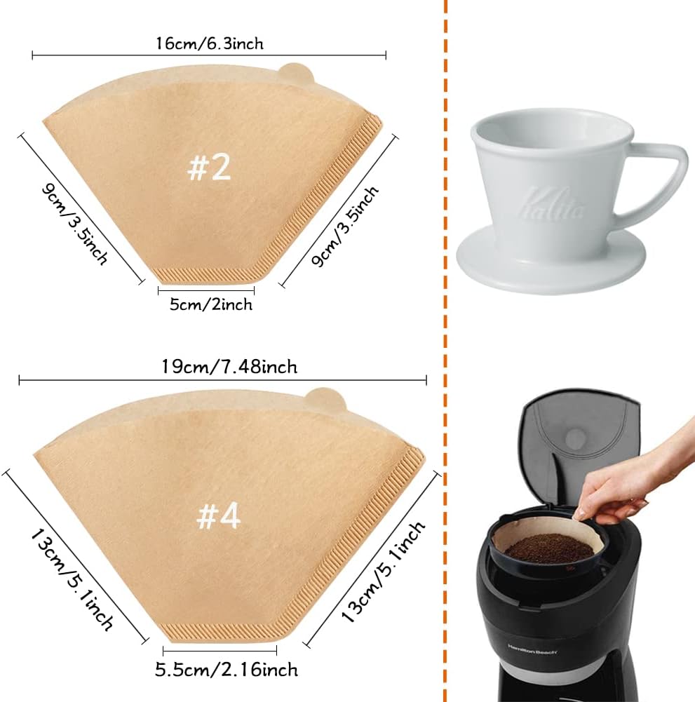 YQL #4 Cone Coffee Filters for Ninja Coffee Maker, 200 Count Coffee Filters 4 Disposable Coffee Filters Fit for for Ninja DualBrew Pro Ninja Coffee
