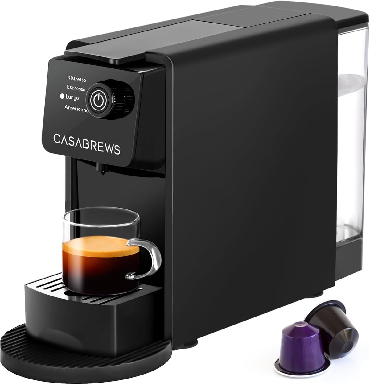 Casabrews CM7036E Espresso Machine for Nespresso Original Pods, 20 Bar Compact Capsule Coffee Machine with 21 oz Removable Water Tank and 4 Brewing