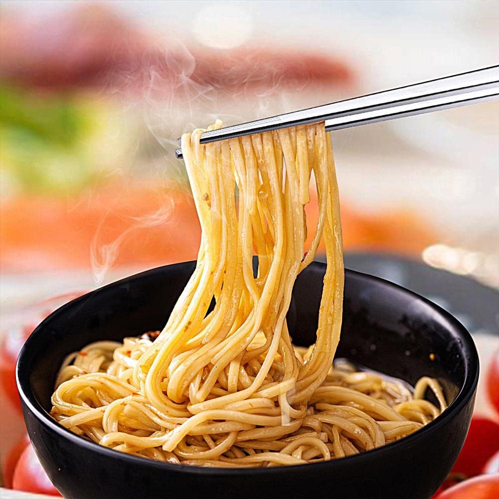 Metal Chopsticks Reusable Titanium Plated Stainless Steel Japanese Korean for Food & Cooking 9.5Inch Non-Slip for Beginners Square Laser 5 Pairs Gift Set