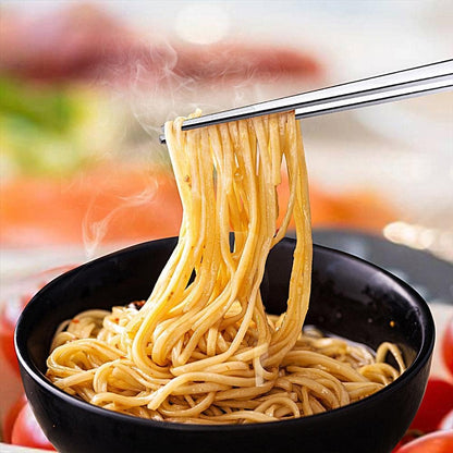 Metal Chopsticks Reusable Titanium Plated Stainless Steel Japanese Korean for Food & Cooking 9.5Inch Non-Slip for Beginners Square Laser 5 Pairs Gift Set