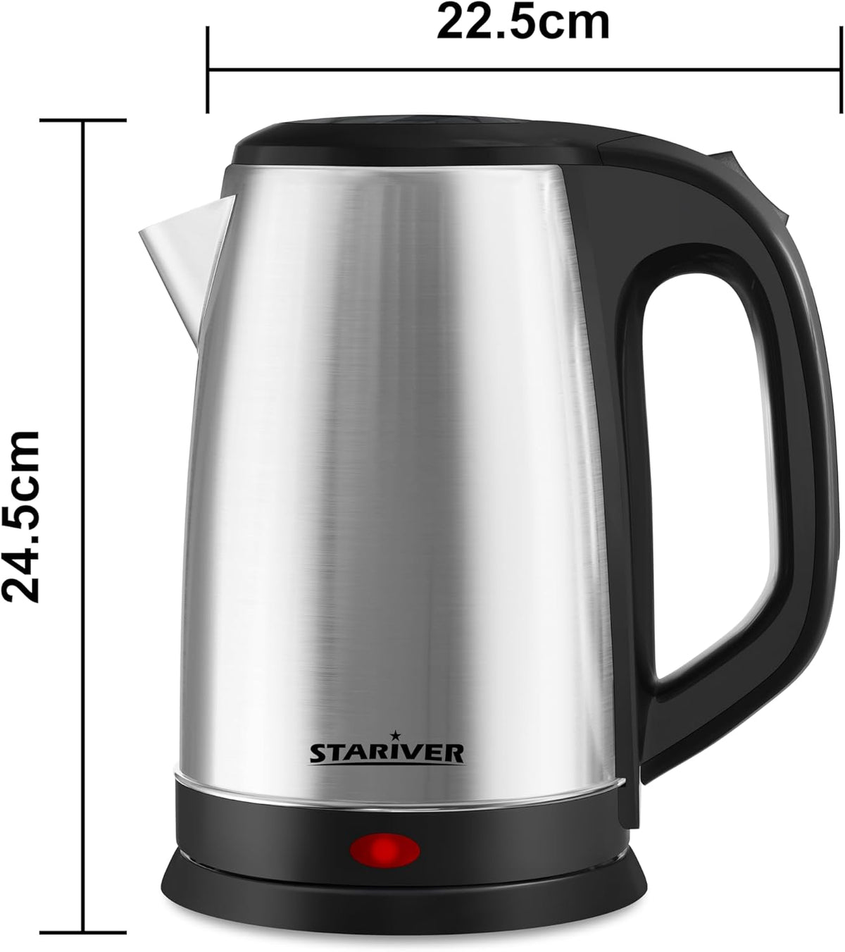Stariver 2.5L Large Electric Kettle, BPA Free Stainless Steel Water Heater, Fast Boil Electric Tea Kettle