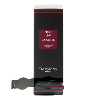 Dammann Freres Sachets, Caramel Toffee Flavored Tea Bags, Premium Gourmet French Tea, Individually Wrapped, 24 Count (Single Pack)