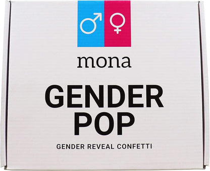 Mona Gender Reveal Confetti Cannon - 6-Pack (3 Blue, 3 Pink) - Gender Reveal Confetti, Baby Gender Reveal Party Supplies Kit, Great Gender Reveal Ideas