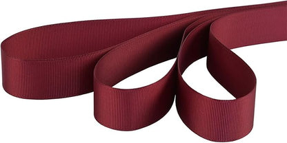 Ribbonitlux 1" Wide Solid Grosgrain Ribbon 25 Yards (277-Burgundy）, Set for Gift Wrapping, Party Decor, Sewing Applications, Wedding and Craft