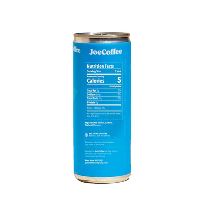 Joe Coffee Company - Black Cold Brew Ready-to-Drink Specialty Coffee Cans (Pack of 12), NYC Roaster, Rainfoest Alliance Certified, Kosher