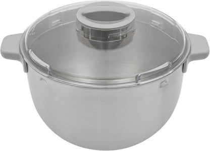Electric Dough Maker with Ferment Function, 5L/ 4.5Qt 200W 304 Stainless Steel Dough Mixer Machine, Commercial Bread Mixer for Roti Bread Pizza Baking Dumpling Dough & Sourdough(Silver)