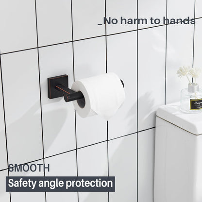 KOKOSIRI Toilet Paper Holder Oil Rubbed Bronze Toilet Roll Holder Hold Mega Rolls Kitchen Bathroom Tissue Paper Dispenser Stainless Steel, B2008ORB