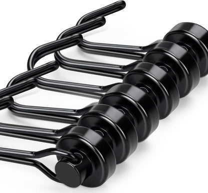 E BAVITE Swivel Swing Black Magnetic Hooks, 30lbs Strong Neodymium Magnet Hook with Epoxy Coating for Refrigerator, Cruise,BBQ Grill Tools, 2.36in in Length, Pack of 10