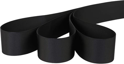 Ribbonitlux 1.5" Wide Solid Grosgrain Ribbon 25 Yards (030-Black）, Set for Gift Wrapping, Party Decor, Sewing Applications, Wedding and Craft