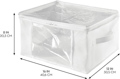 iDesign Fabric Storage Bags with Zipper, Medium, Set of 2, 16" x 12" x 8"