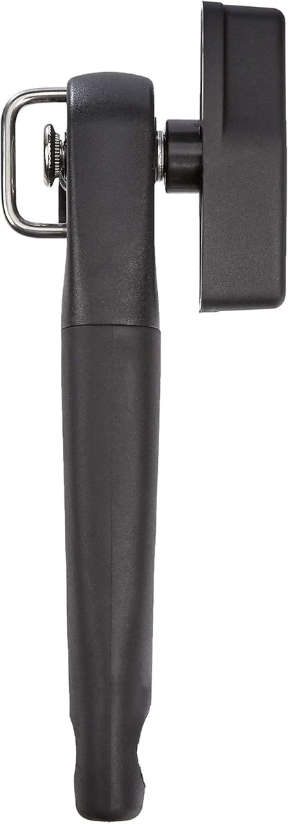 Manual Can Opener, Hand Held, Black Soft Grip Single Handle, Large
