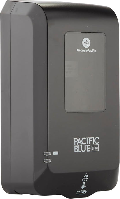Georgia-Pacific (53590) Pacific Blue Ultra Automated Soap Dispenser, Black, Wall Mounted, Easy To Install & Maintain, Batteries Included