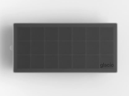 glacio Ice Cube Tray – Small Silicone Molds with Lids, BPA-Free and Flexible for Cocktails and Beverages – Set of 2
