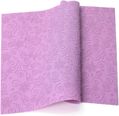 Growtail Cake Fondant Impression Mat, Impression Lace Mold Fondant Cake Decorarting Tools-Spring Bloom/Spiricle/Crocodile Alligator Pattern (Spring