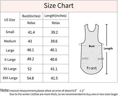 Women's Pinafore Square Apron Baking Cooking Gardening Works Cross Back Cotton/Linen Blend Dress with 2 Pockets