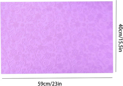 Growtail Cake Fondant Impression Mat, Impression Lace Mold Fondant Cake Decorarting Tools-Spring Bloom/Spiricle/Crocodile Alligator Pattern (Spring