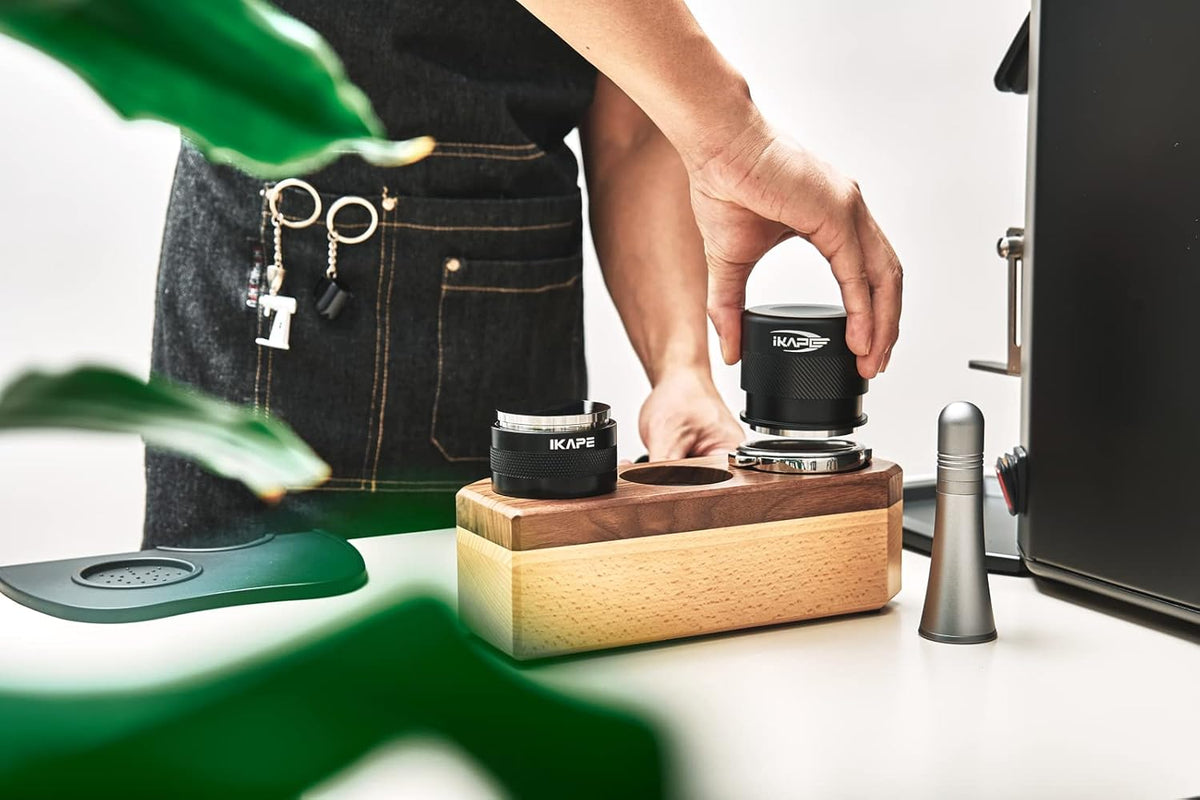 Ikape Coffee Products, 51MM Espresso Tamper, Premium Barista Coffee Calibrated Tamper with Spring Loaded